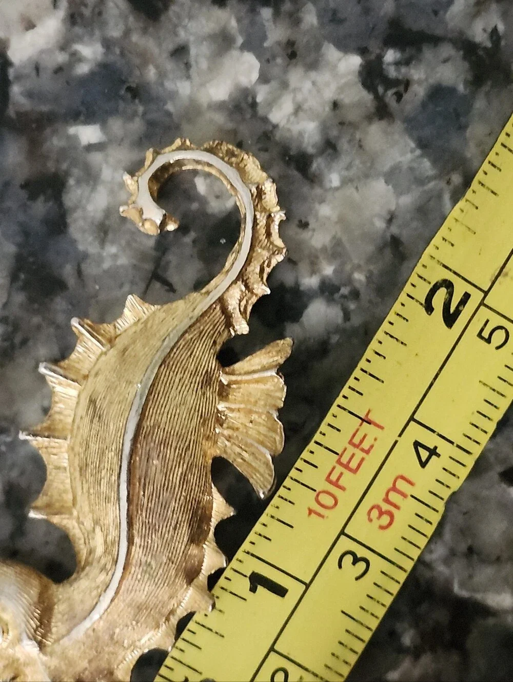 Gold Tone Seahorse Pendant